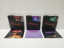 Nintendo NES Game Lot with Manuals 5 Screw Pinball Tetris Tecmo Baseball Tested