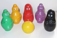 barbapapa fabianplastica skittles boulle bowling plastic toy game rare
