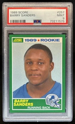 1989 Score Barry Sanders Rookie RC #257 Lions PSA 9