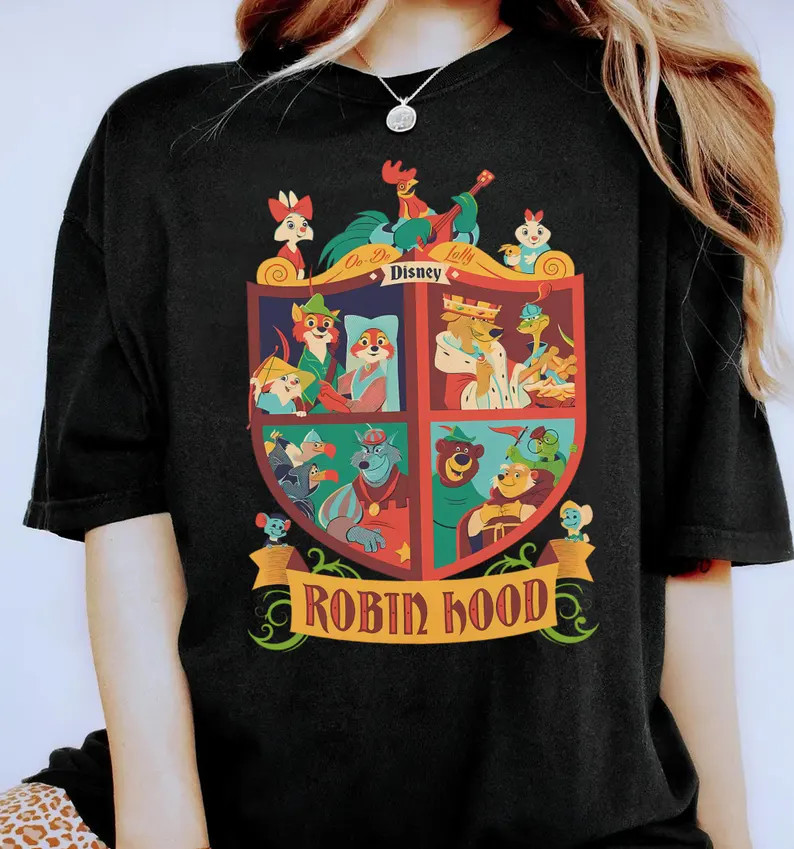 Disney Robin Hood Group Shot T-shirt, Robin Hood Marian
