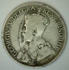 1917 Canada Silver 25 Cents Circulated Worn Quarter Canadian Coin