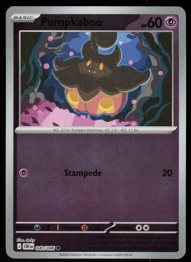 pumpkin pokemon card Evolving Skies (FF39): Pumpkaboo perfect for showcasing a single standard Cozy fall vibes with the