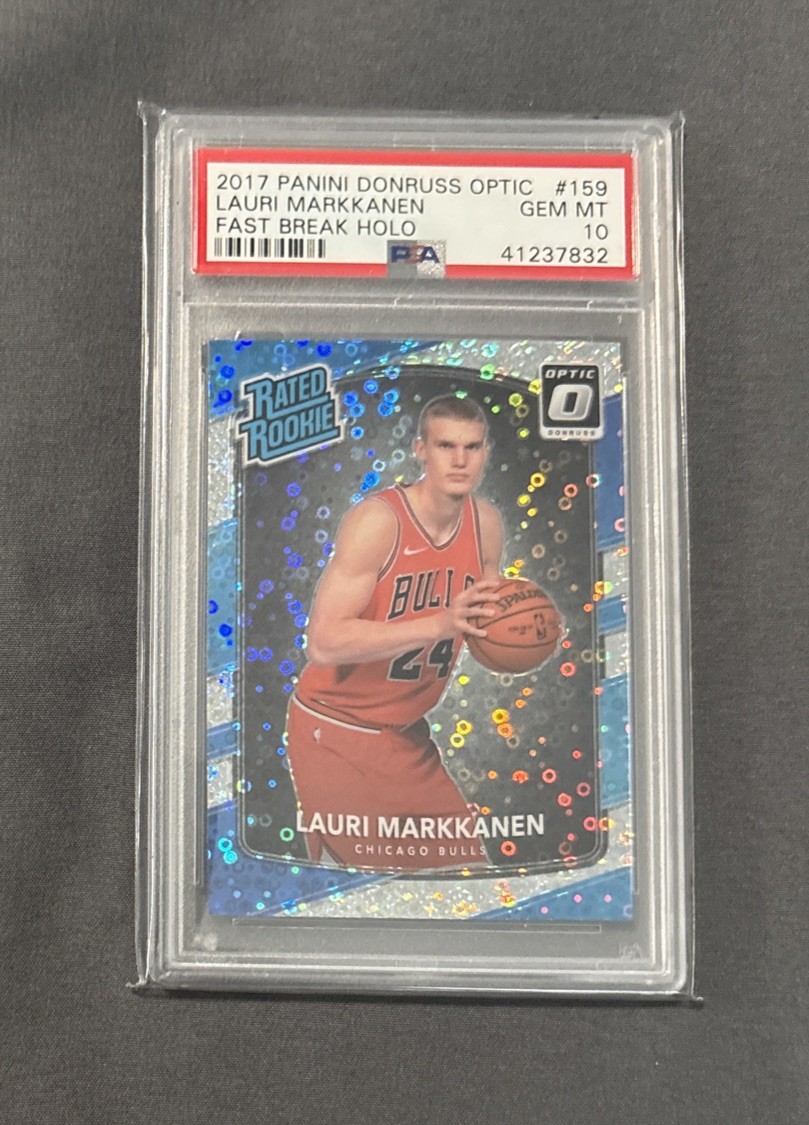 2017 Panini Donruss Optic - Lauri Markkanen Fast Break Holo Prizm RC #159 PSA 10