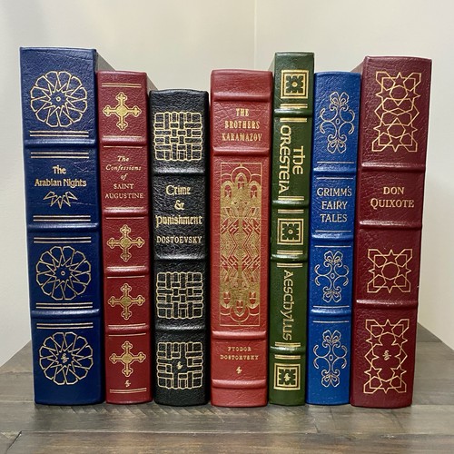 Easton Press 7 Bücher Lot Leder gebunden Sammler Ed. (Verbrechen & Strafe usw.)