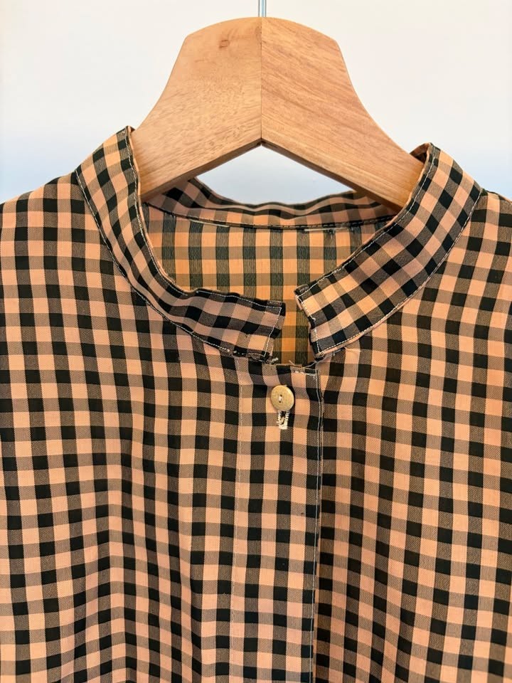 Vintage Gingham Button Down from Berlin Size S - image 3