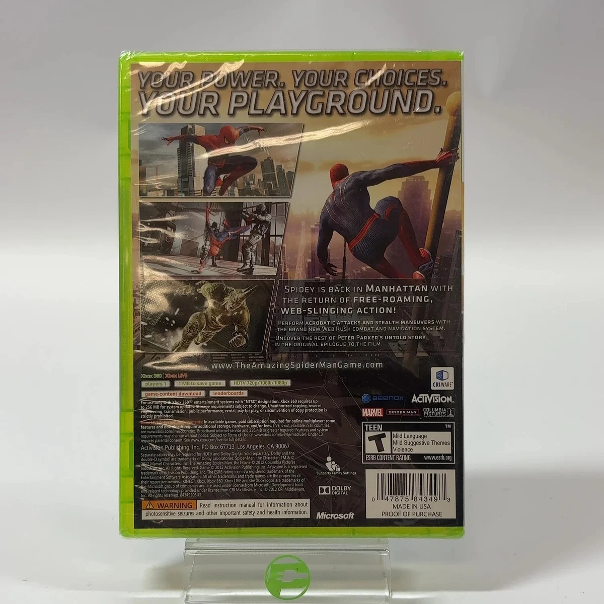 Nuevo Amazing Spiderman (Microsoft Xbox 360, 2012)
