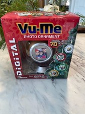 NEW Vu-Me Photo Christmas Ornament Digital Display Up To 70 Pics 1.5' LCD Screen