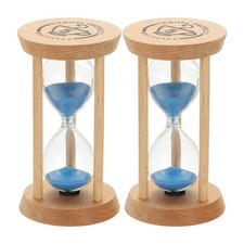 Für 2 Stück 5-Minuten-Sanduhr, Holz-Sanduhr...