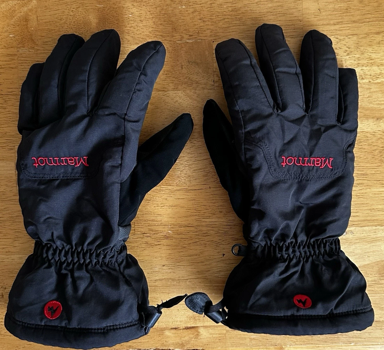 Marmot Men's Randonnee Insulated Winter Ski Gloves Medium Black Red Waterproof