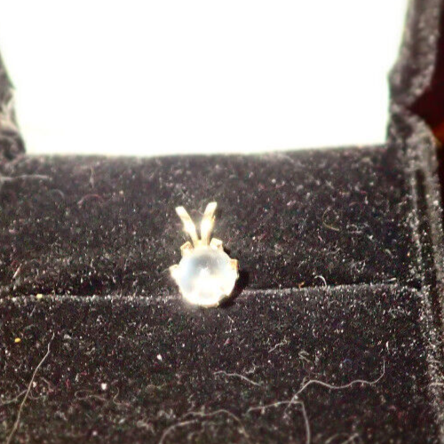 Top Edelstein Katzenauge Chrysoberyll Kugel Anhänger in massiv 14k Weißgold - Bild 5 von 7