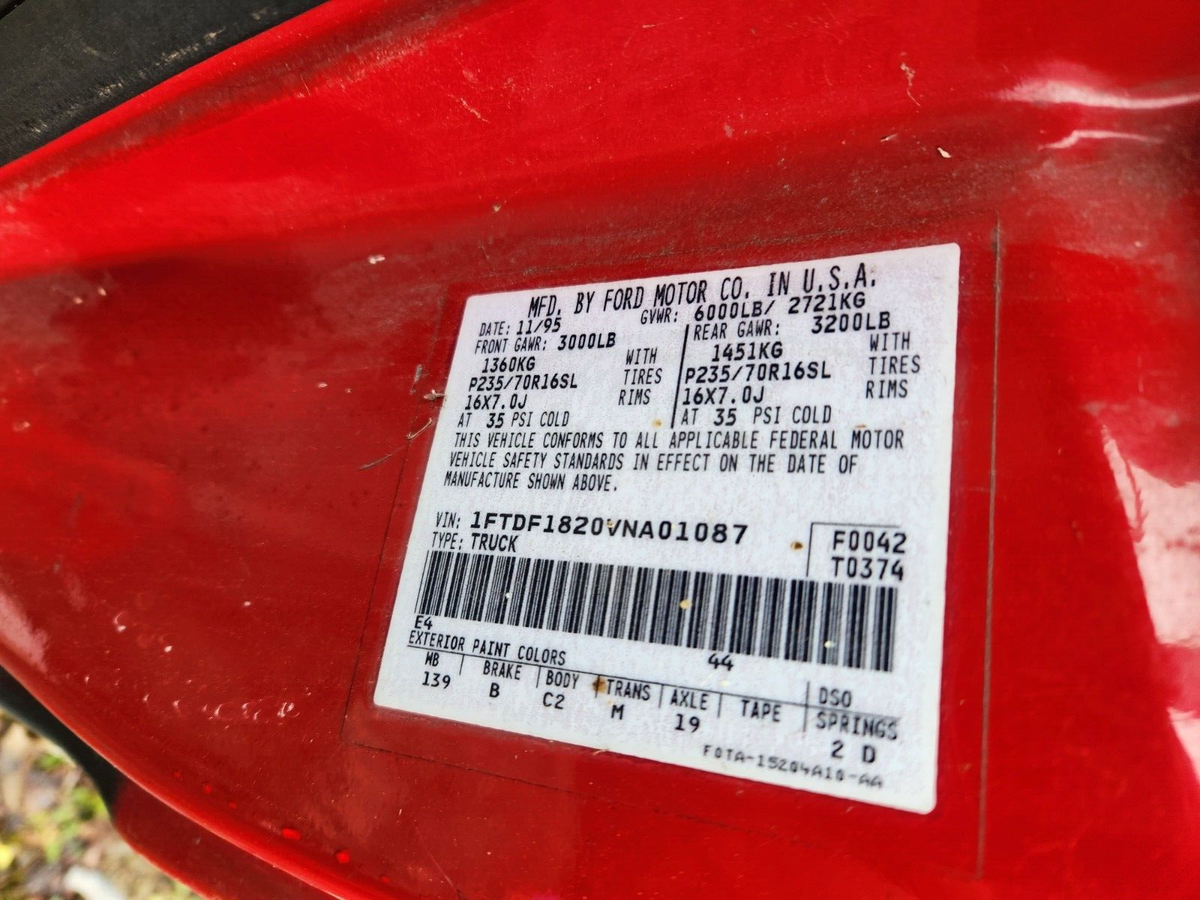 1996 Ford F 150 250 350 Pick Up Truck Front Bench Seat Gray Cloth