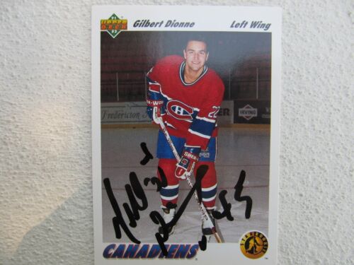Montreal Canadiens Gilbert Dionne Signed Autographed 1991-92 Upper Deck Mint - Picture 1 of 1