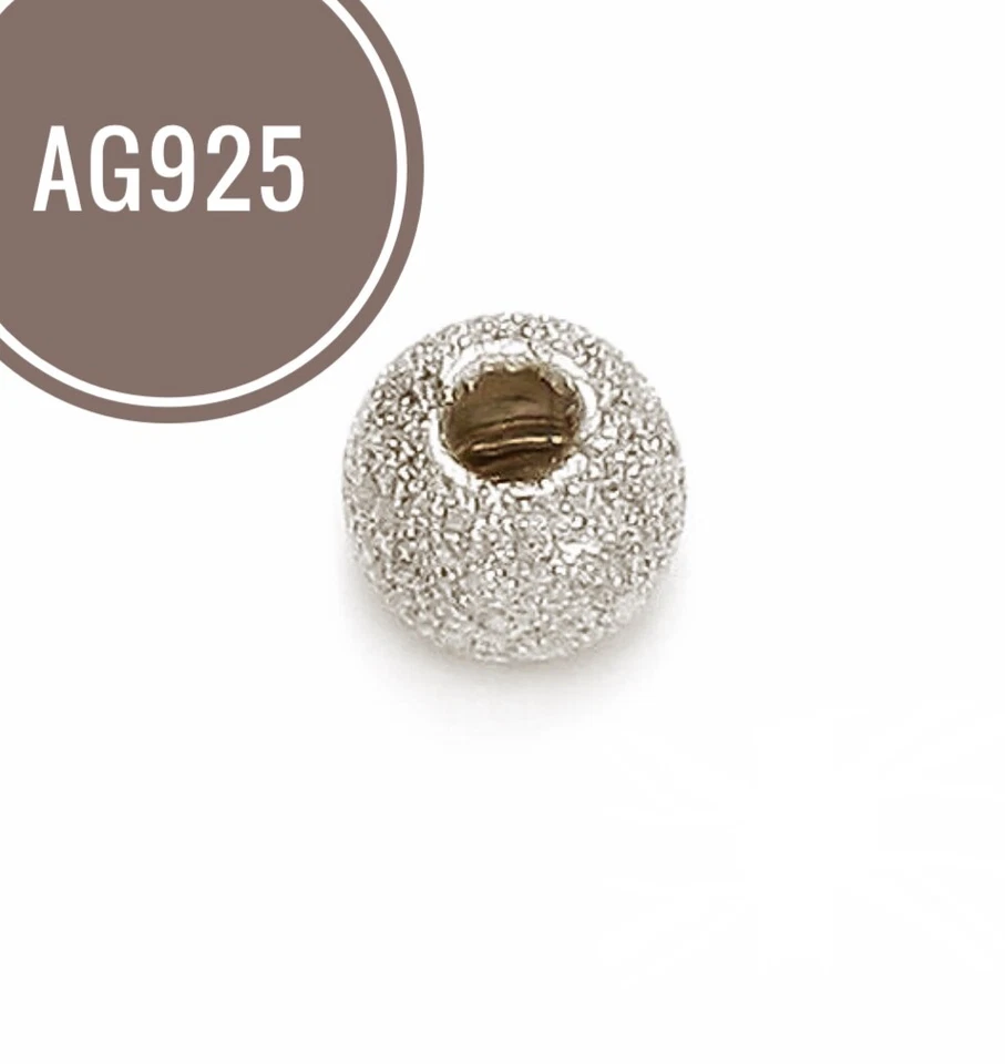 925 Silver Round Bead Stardust 3mm - Image 3 of 4