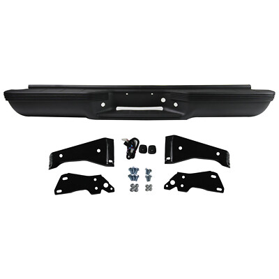 Black Rear Step Bumper For 1988-2000 Chevy Silverado GMC Sierra C/K 1500 2500 - View #2