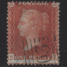 Product Image: W42_11 GB QV 1855 1d RED-BROWN PLATE 10 C6(1) SI FU BLUE SCOTS CANCEL