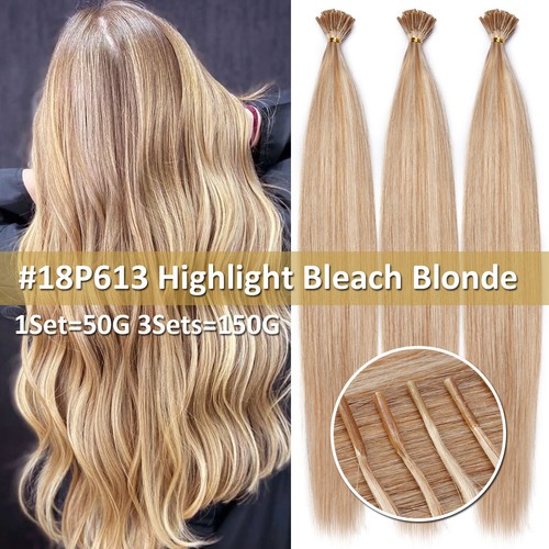 STICK I TIP Extensiones de Cabello Real Micro Anillo 100% Humano Cabello Remy GRUESO 200 PIEZAS GB - Imagen 25 de 32