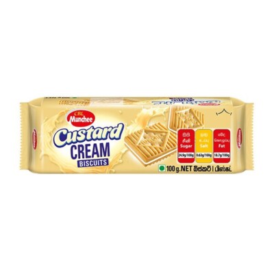  Ceylon Munchee Custard Cream Biscuits CBL 100% Pure Taste x1, 3, 4 Pack 100 g