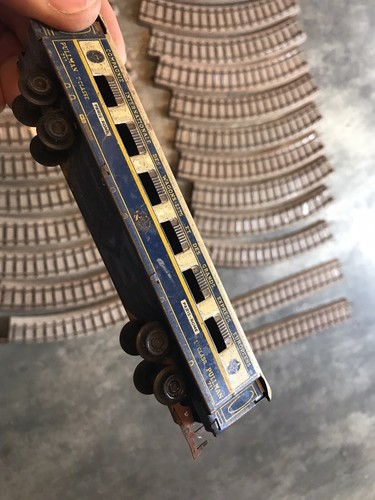 ZH718 JOUEF Train Ho Lot 25 rails tole lithographié ballast marron 1 Wagon Tôle - Imagen 2 de 7