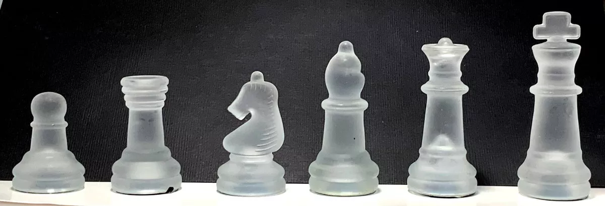 SINGLE REPLACEMENT PIECES: Etched Glass Chess Set – Chess House