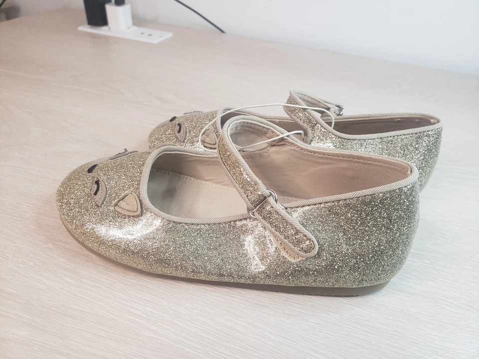 Pisos de ballet dorados Zara para niños pequeños talla 27 Foto 3 de 4