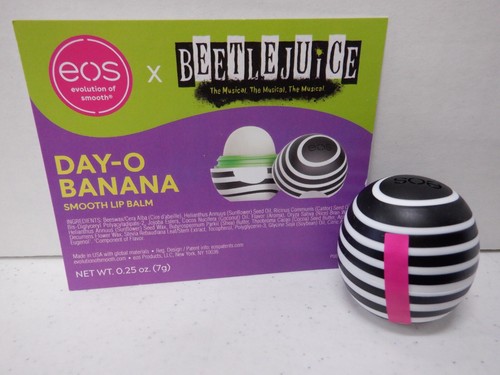 eos BEETLEJUICE THE MUSICAL DAY-O BANANA SMOOTH LIP BALM LIMITED EDITION A32703