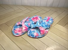 Never Used Lilly Pulitzer Bondi Blue My Little Peony Slippers Size 7/8