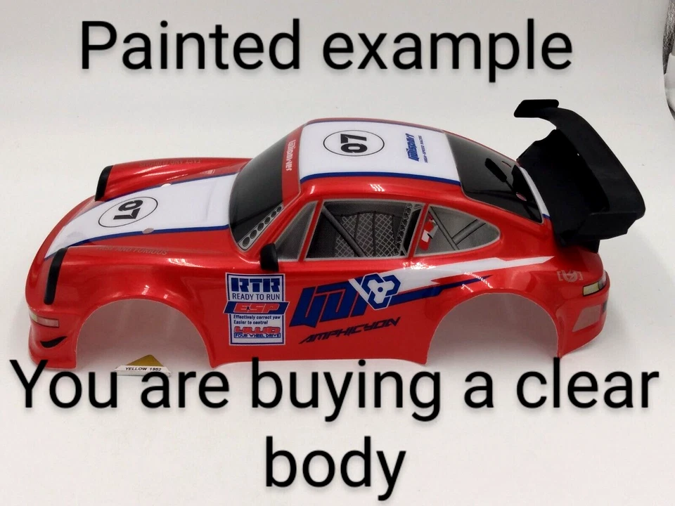 UD1607 UDIRC RC Porsche Clear Body Shell 1607 001 Ships FREE US  Seller READ - Image 3 of 4