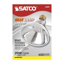 Satco Lighting S4999 - 250 Watt R40 Dimmable Heat Lamp - 2700K (12 Pack)