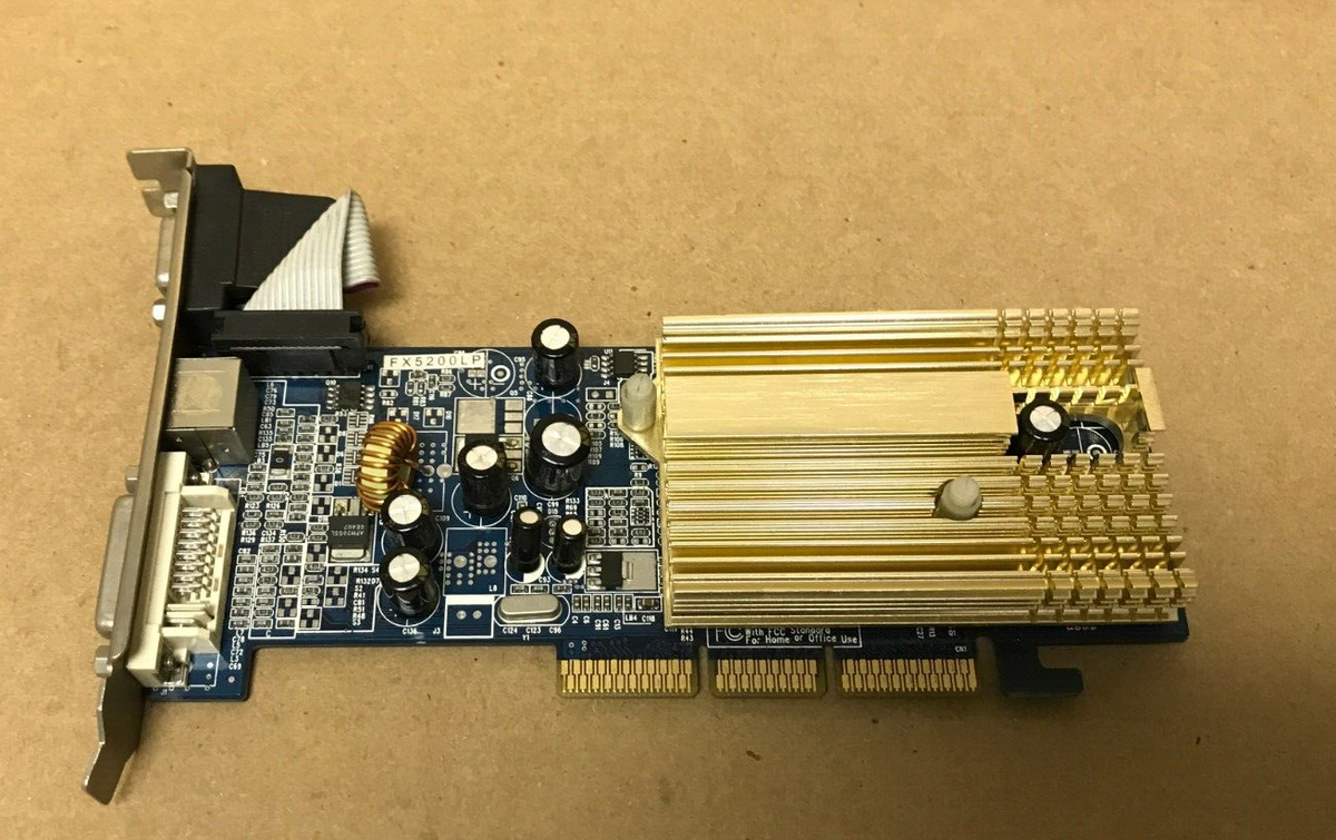 Nvidia GeForce FX 5200 128MB DDR AGP 4X/8X Video Card with VGA