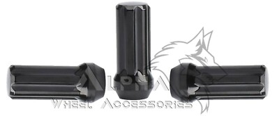 8 Black Spline Lug Nuts 14x2.0 Fits 1999-2002 Ford F-250 F-350 Excursion