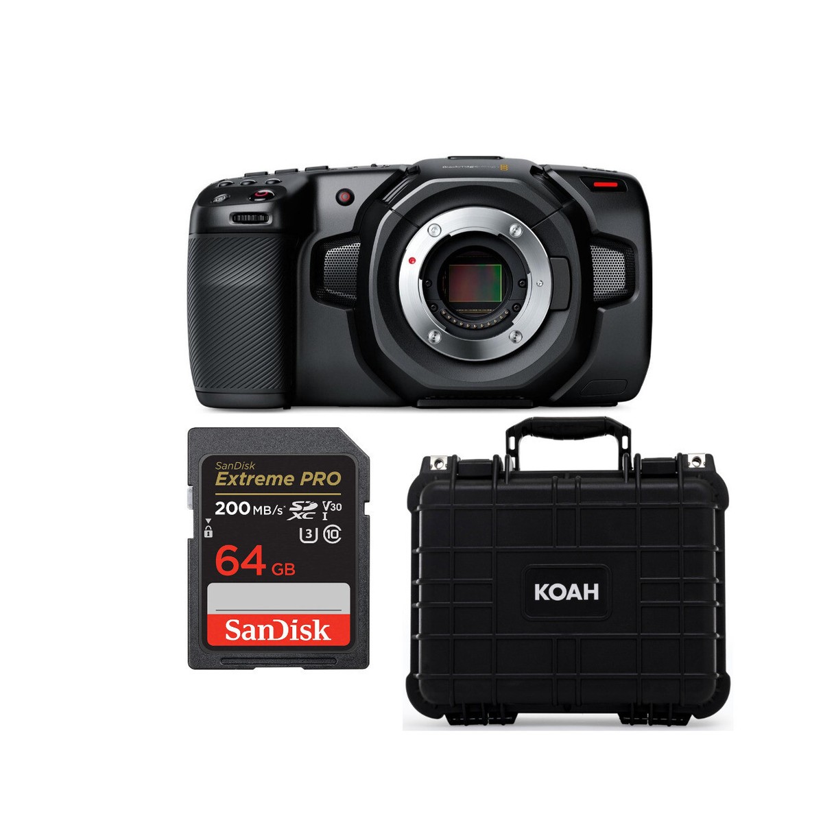 Blackmagic Design Pocket 4K Cinema Camera Bundle with 64GB