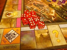 NEW 10 Transparent Red White Pip RPG Bunco Gaming Dice Set 16mm D6 Great Quality