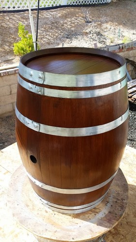 Decorative Oak Wine Barrel - FREE SHIPPING