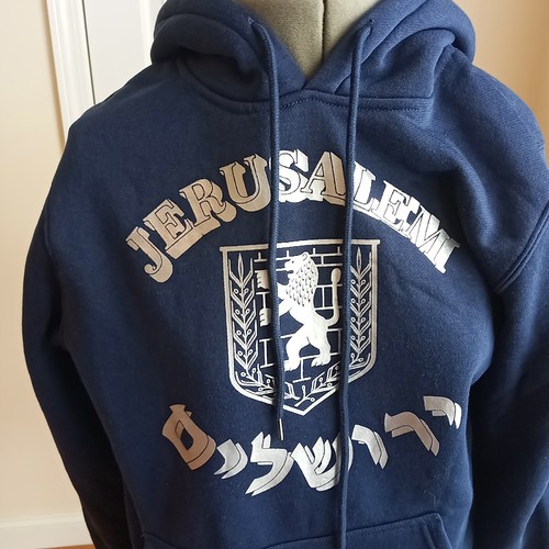 Sudadera con Capucha Jerusalén León Azul Israel Souvenir Talla Pequeña Azul Marino y León Plateado - Imagen 2 de 22