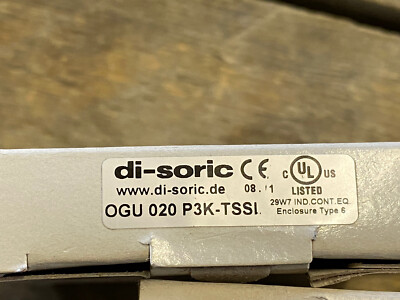 NEW DI-SORIC OGU 020 P3K-TSSL Fork Sensor 20mm PNP Infrared Fork Width IP67