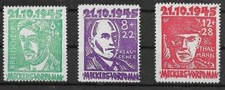 SBZ Mecklenburg Vorpommernn MiNr 20 - 22 postfrisch **