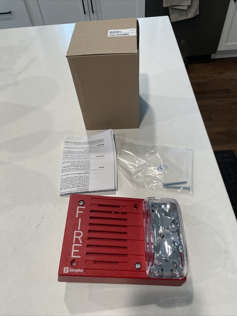 Simplex 4903-9252 Horizontal Red Wall Mount Audible Horn Strobe 15cd ...