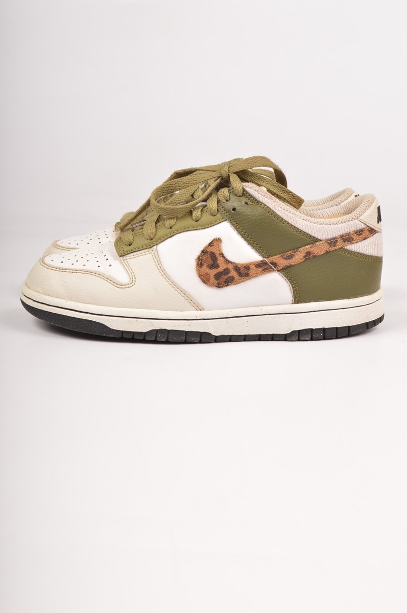 Nike Dunk Low Olive Leopard GS DX9282-100 Sneakers Shoes Size US