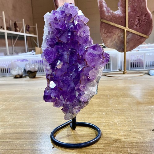 5.46LB High quality amethyst cluster - spiritual energy crystal cluster specimen - 第 14/20 張圖片