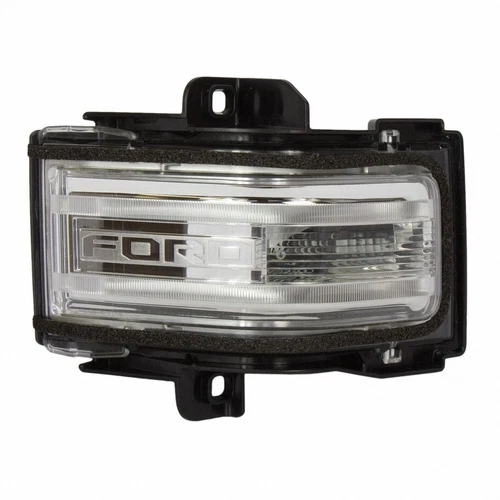 17 thru 23 Ford Super Duty RH Passenger Turn Signal Lamp Lens Mirror w Spot Lamp