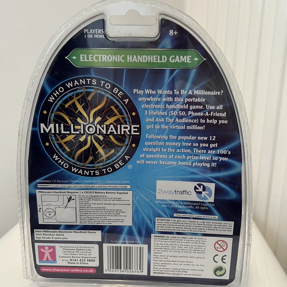 Who Wants To Be A Millionaire Electronic Handheld Game 2008 New Old Stock NIP - Image 3 of 4