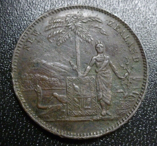 New Zealand Milner & Thompson Christchurch Maori One Penny Token KM49/R370 - Picture 2 of 2
