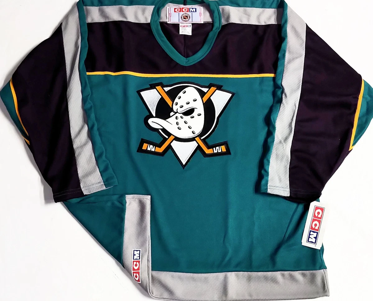 Mighty Ducks of Anaheim Vintage CCM Blank NHL Hockey Jersey Size L