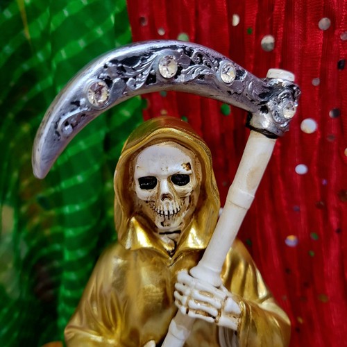 Santa Muerte 12" Statue Pyramid Style 7 Potencias Resin Holy Death 7 colors - Picture 3 of 15