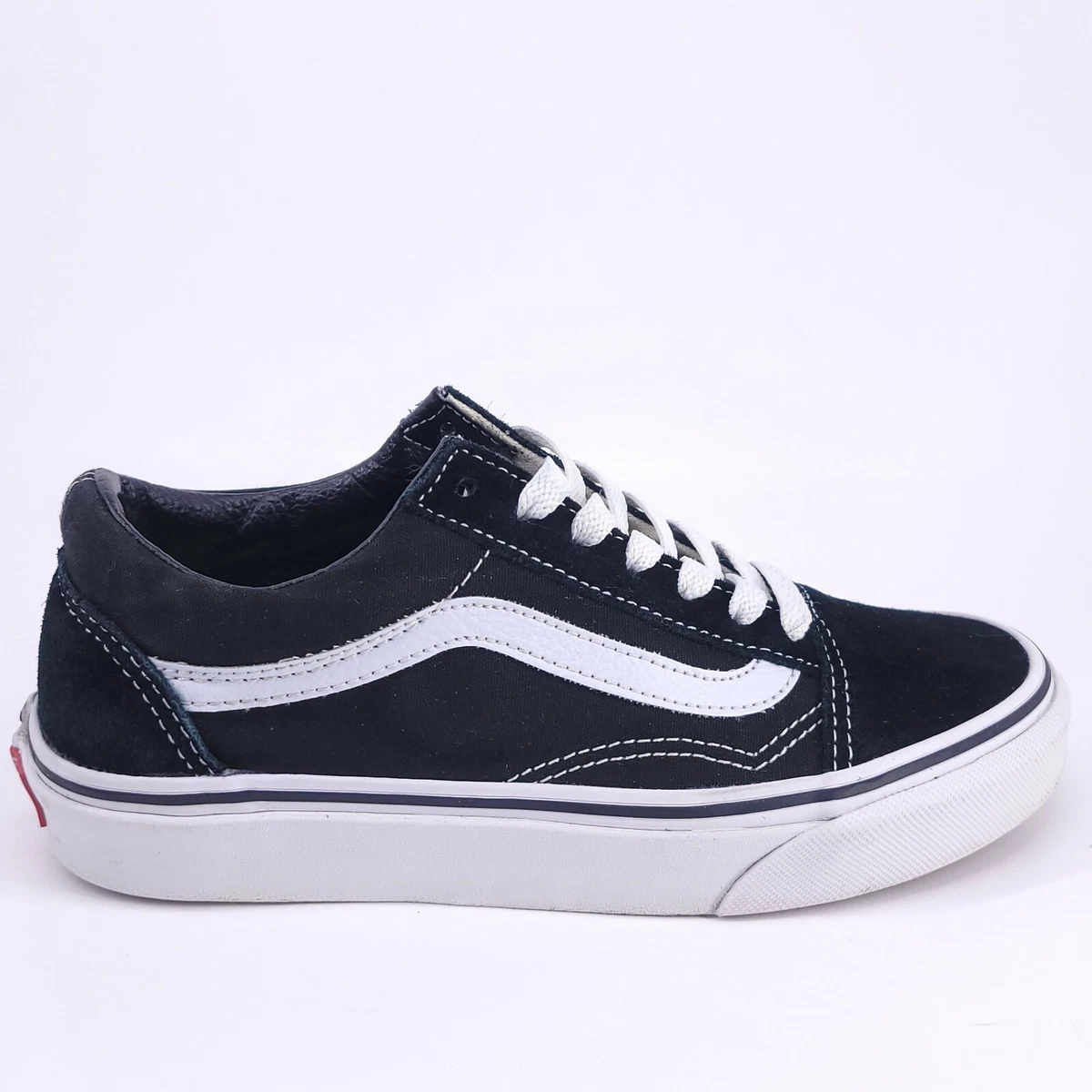 VANS Old Skool Black Suede Canvas Leather Shoes 721278 Size | eBay