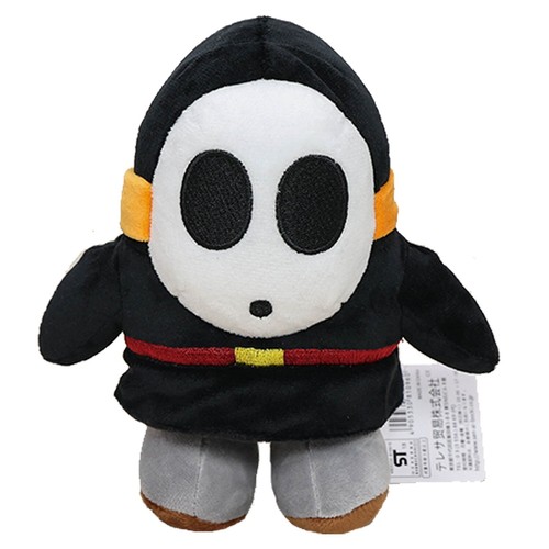 Black Shy Guy Super Mario Bros Plüschtier in Papier Mario Color Splash Figur 6 Zoll