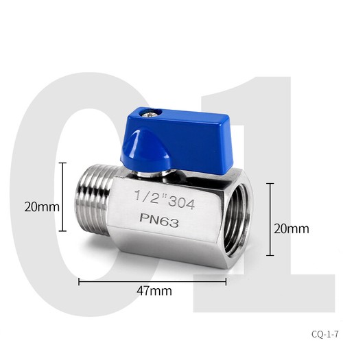 1Pcs Miniature Stainless Steel Ball Valve Internal And External Thread 1/8" - 1" - Picture 24 of 24