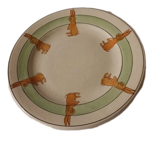 ROSEVILLE Juvenile BUNNY PLATE  Rolled Edge 8”