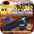 MAGLITE BARREL TUBE ST ADAPTORS MULTI THREAD COMBOS C/D FLASHLIGHT TORCH UPGRADE