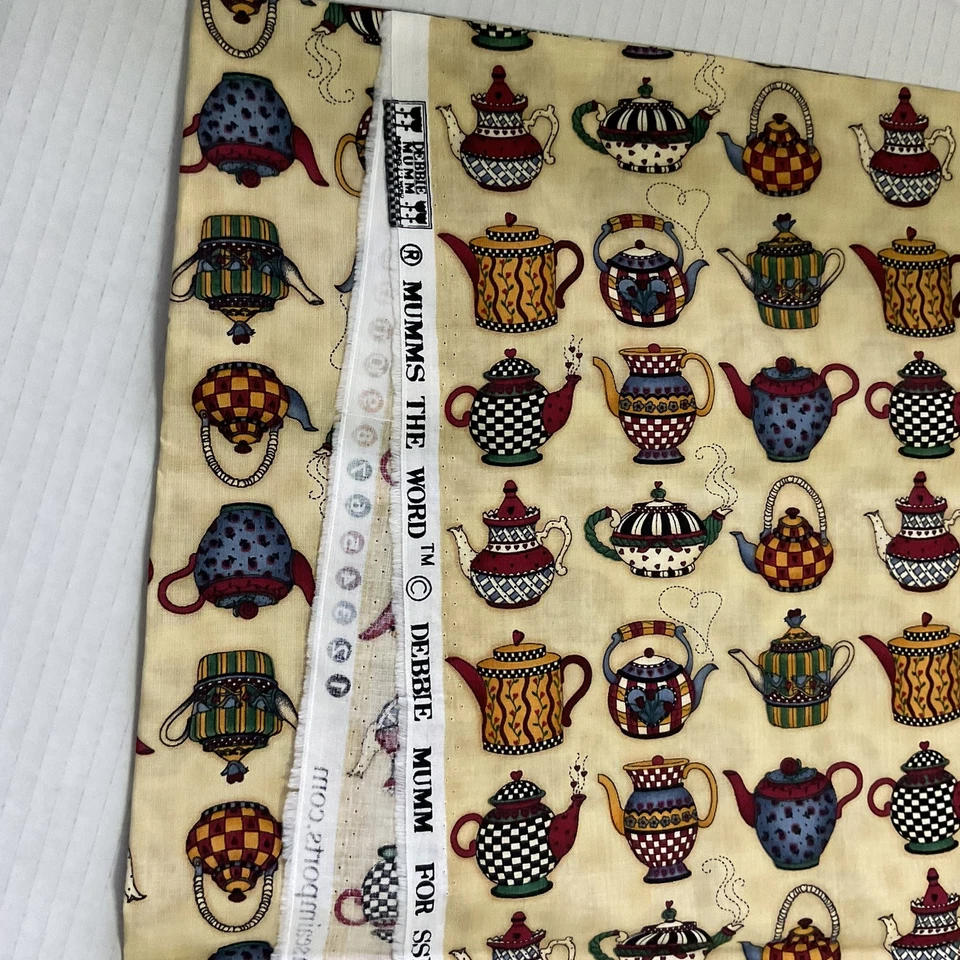 复古织物被子 Debbie Mumm 茶会茶时间缝纫被子工艺爱好 — 第 3/3 张图片